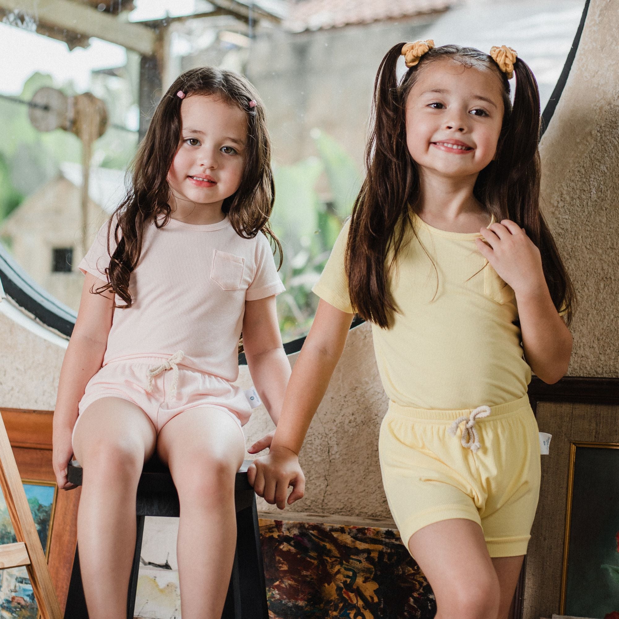 Elly Milley Singapore Organic Air Bamboo 2 Piece Shirt and Shorts Set